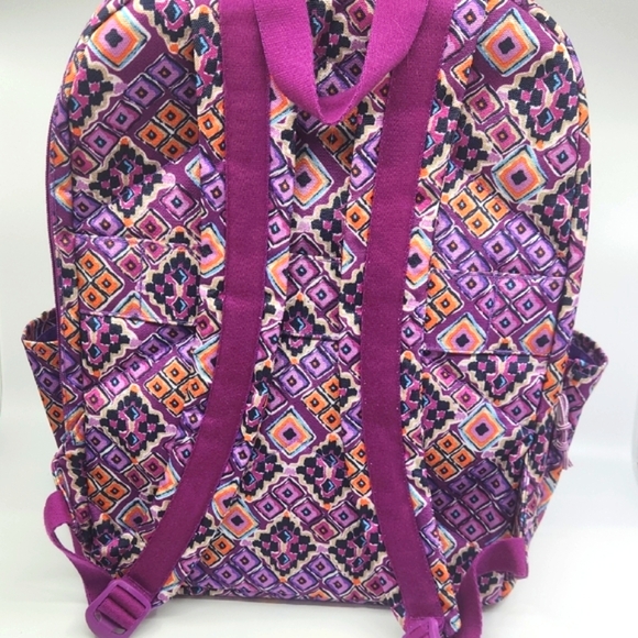 Vera Bradley Purple Patterned Women's Backpack - Picture 2 of 10
